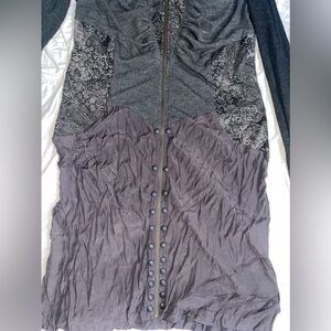 Angels never die gray long sleeve lace dress bodycon lace M